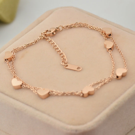 Hearts Bracelet | Gold Plated